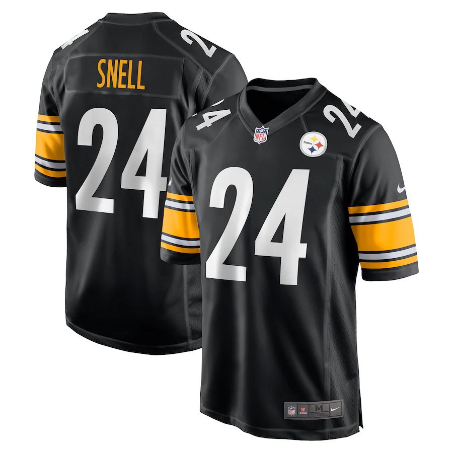 Men Pittsburgh Steelers #24 Benny Snell Jr Nike Black Game NFL Jersey->pittsburgh steelers->NFL Jersey